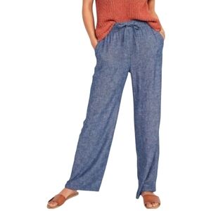 94 OLD NAVY HIGH RISE LIGHT CHAMBRAY PANTS WOMEN'S SIZE LARGE